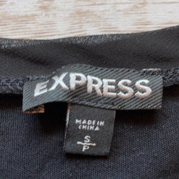 Express Sequined Tank Top Silver Gold  Chevron Scoop Neck Size S - Picture 10 of 11